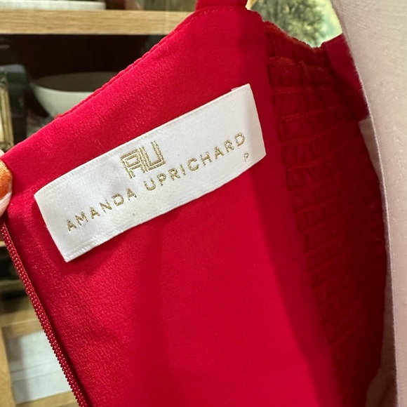 Amanda Uprichard Petite Elegant Red Sleeveless Dress 100% Silk - Picture 4 of 6